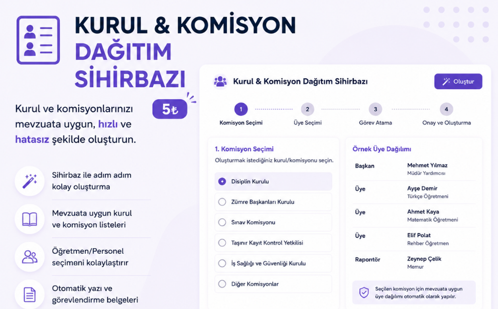 Kurul ve Komisyon Görevlendirmelerini Kolayca Hazırlayın